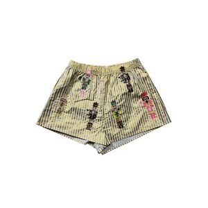 Queen of Sparkles Nutcracker Sequin Gold Metallic Striped Shorts Womens XS